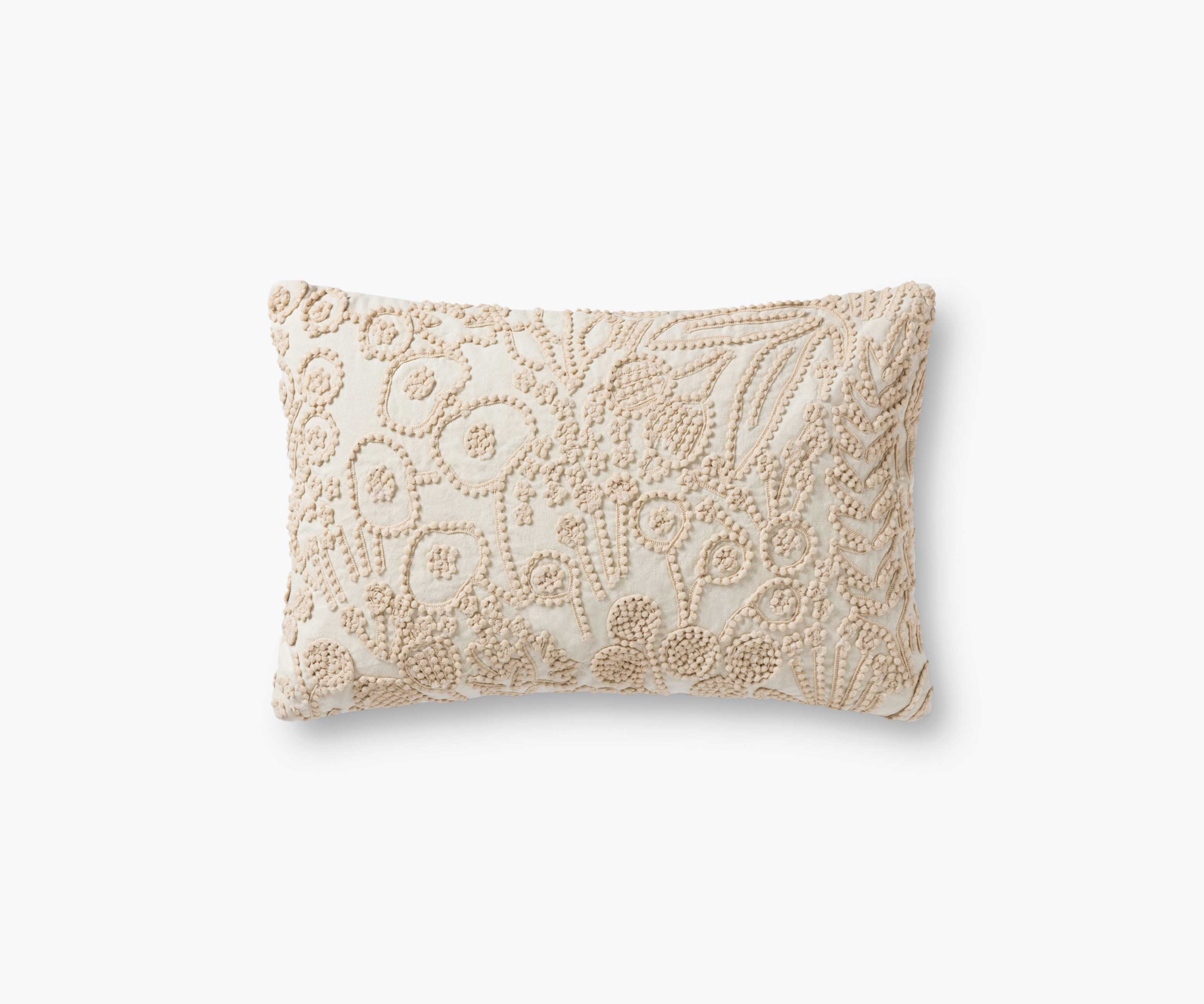 Ivory Tapestry Embroidered Lumbar Pillow | Rifle Paper Co.