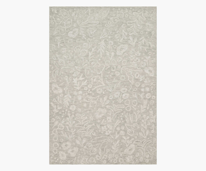 Tapestry Marion Slate Wool-Hooked Rug | Rifle Paper Co.