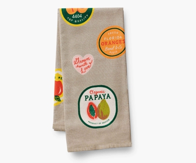 RIFLE PAPER CO. Bon Voyage Tea Towel, 28 L x 21 W, Add Color into Your  Kitchen with Vibrant Screen Printed Towels, Added Loop, Made from Cotton