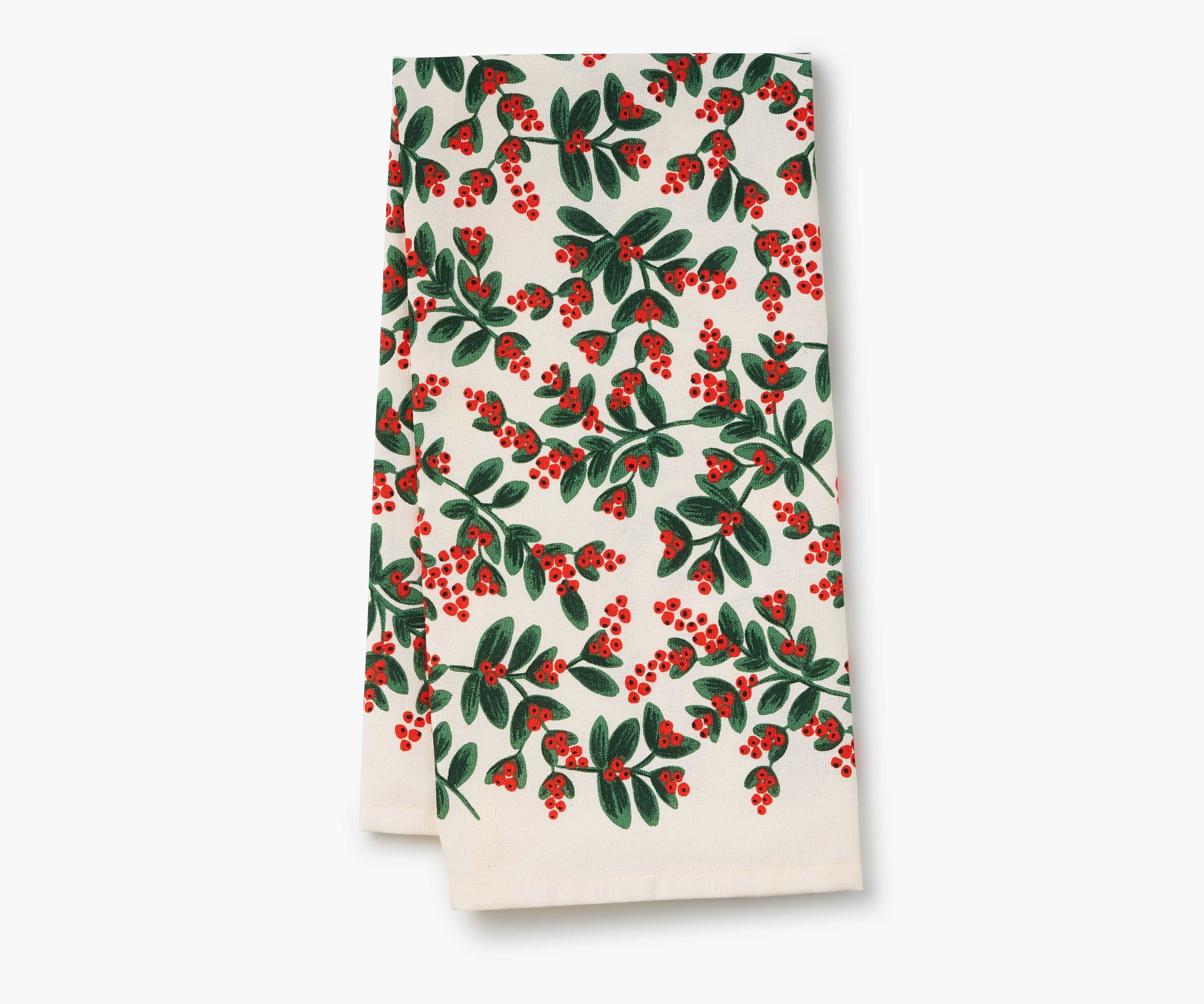 Christmas Tea Towel - Mistletoe - Black – Catherine Lewis Design