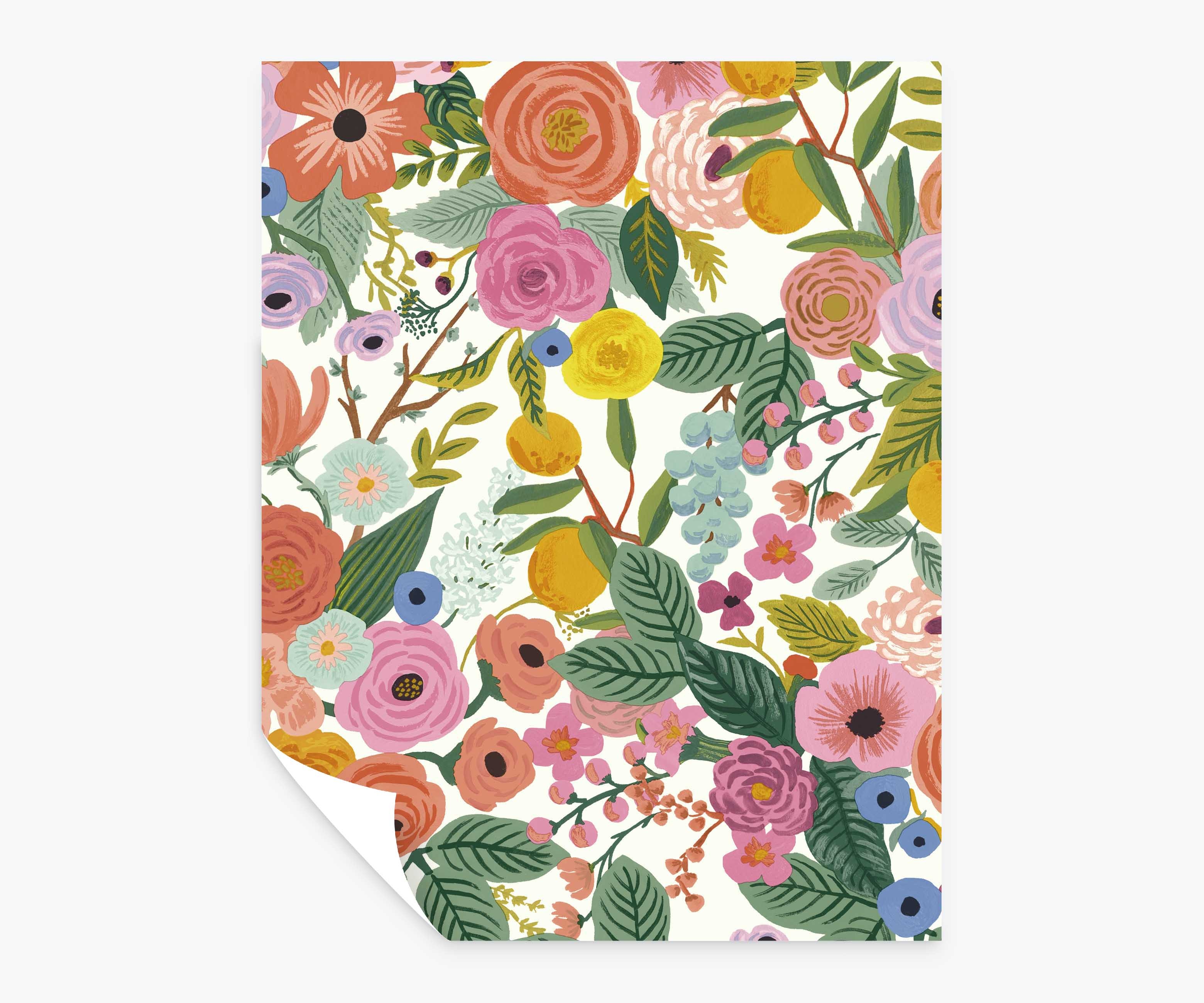 Rifle Paper Co. Garden Party Peel and Stick Wallpaper Rose