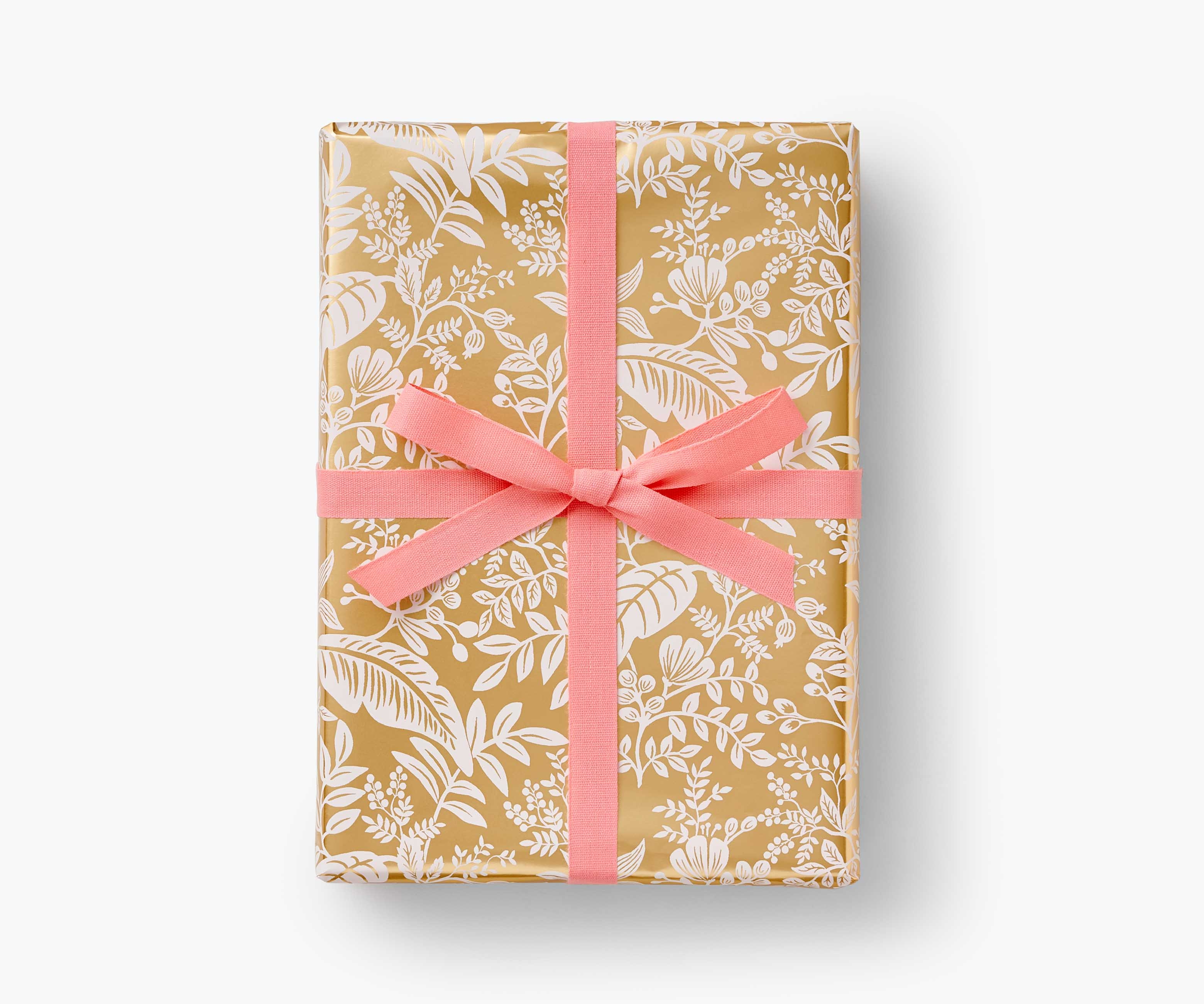 Gold Ultra Gloss Gift Wrap | Christmas Wrapping Paper | Holiday Wrap |  Wedding Wrapping Paper | Anniversary Gift Wrap | Heavy Duty Paper 