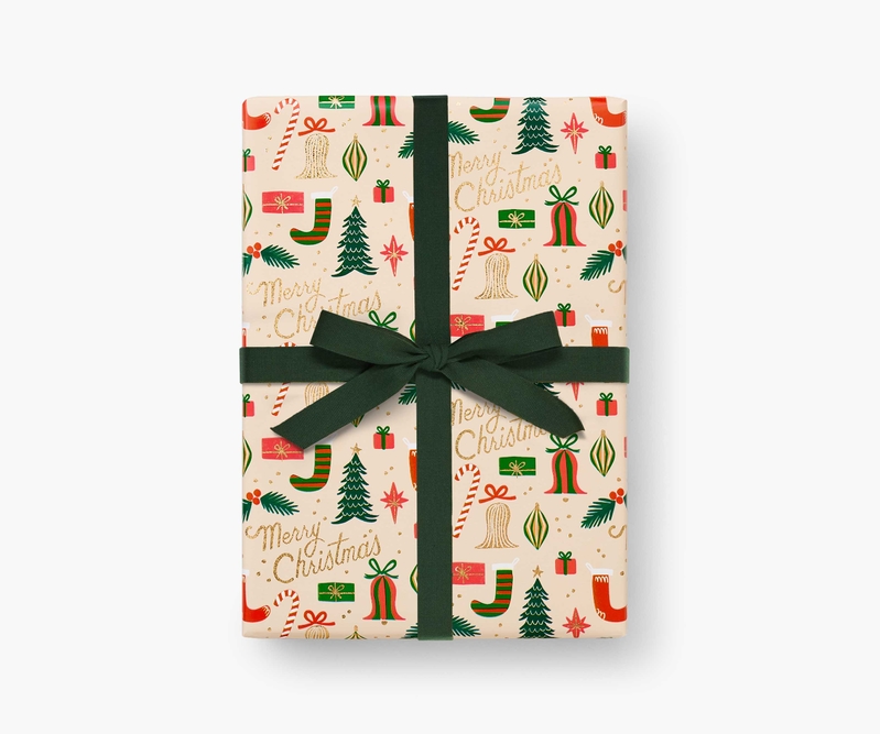 Rifle Paper Garden Party Silver Wrapping Paper Roll