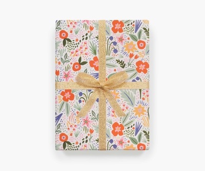 Rifle Paper Co. Black Floral Wrapping Paper Roll 8ft