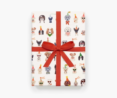 Gift Wrapping Paper Sheet - Animal Party Print for Birthday