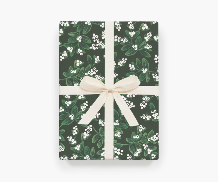 Evergreen Mistletoe Wrapping Sheets