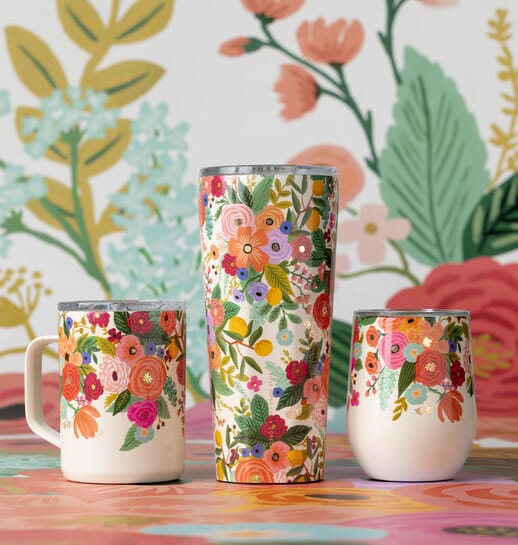 Garden Party Corksicle drinkware from Rifle Paper Co