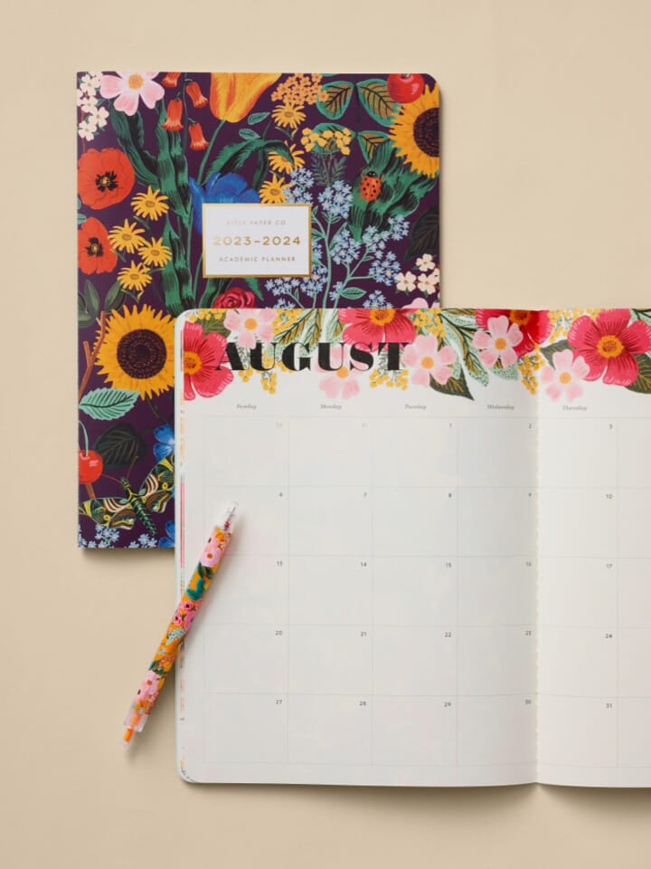 Peacock 2024 17Month Large Planner Rifle Paper Co.